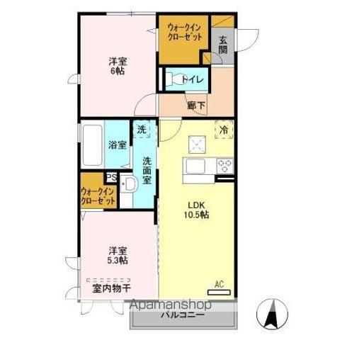 ROI DE LOURS Ⅲ(2LDK/1階)の間取り写真