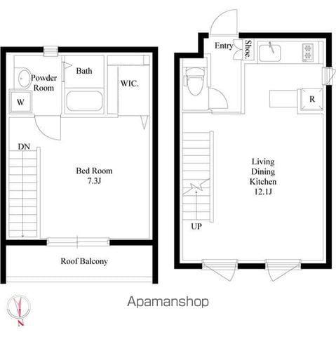 PASEO大崎(1LDK/4階)の間取り写真