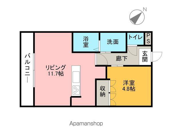 トモ ド リッサ(1LDK/2階)の間取り写真
