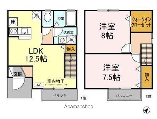 プラムハーベストABC(2LDK/2階)の間取り写真