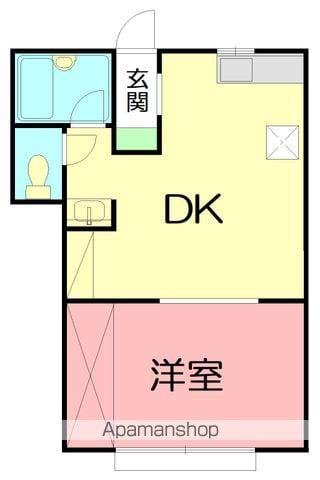 諏訪町アーバンハウス B棟(1DK/1階)の間取り写真