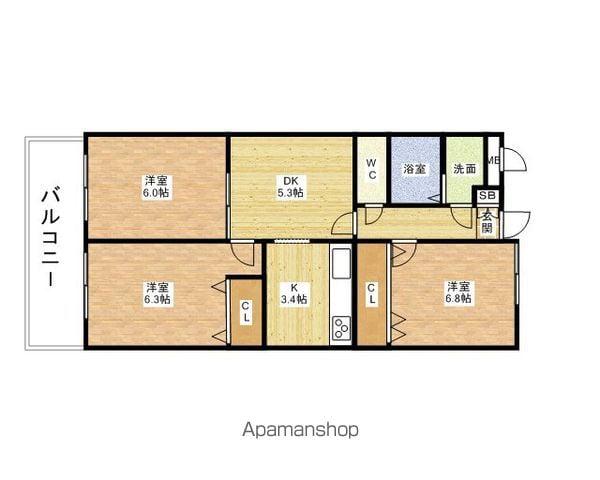 アメニティライフ小笹(3LDK/1階)の間取り写真