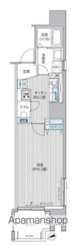 アクシス池袋(1K/13階)の間取り写真