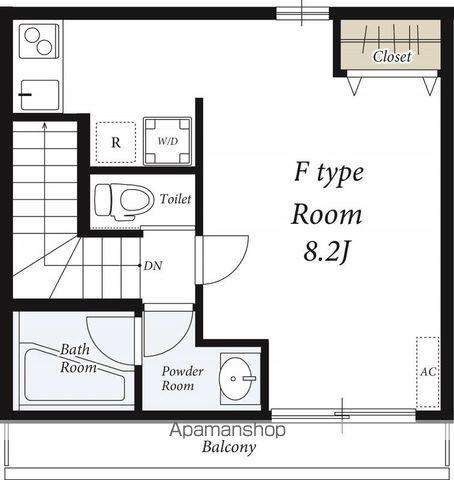 リブリ・Mファースト(ワンルーム/2階)の間取り写真