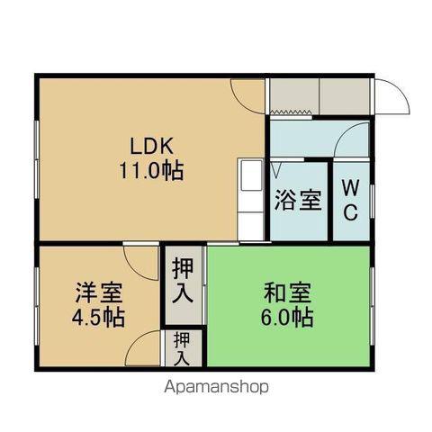 アウトレット(2LDK/1階)の間取り写真