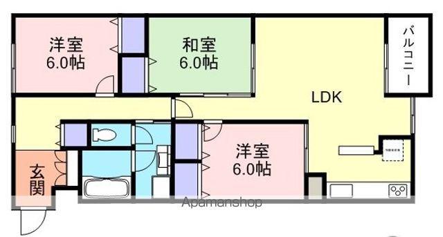YNT第1マンション(3LDK/2階)の間取り写真