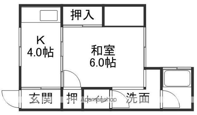 コーポ清水(1K/1階)の間取り写真