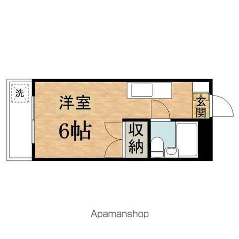 サンハイツ越野(ワンルーム/1階)の間取り写真