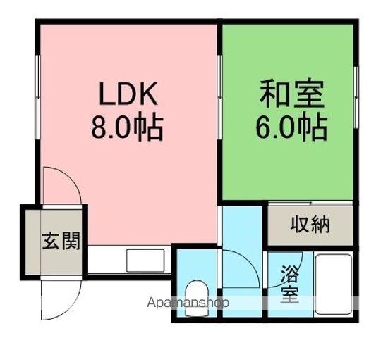 コーポ佐藤(1LDK/2階)の間取り写真