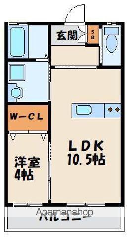 ホクリハウスⅤ(1LDK/1階)の間取り写真