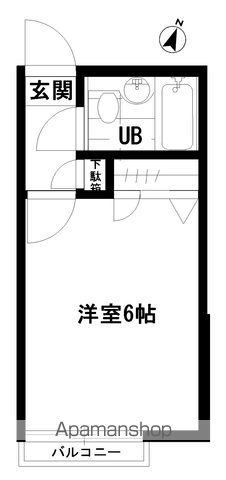 パル西郷(ワンルーム/1階)の間取り写真