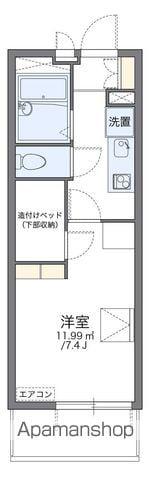 レオパレス枇杷島(1K/4階)の間取り写真