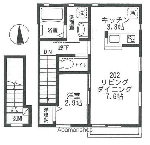 クレールメゾン石神井公園(1LDK/2階)の間取り写真