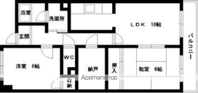 ロサノ・S・北豊中(2LDK/1階)の間取り写真
