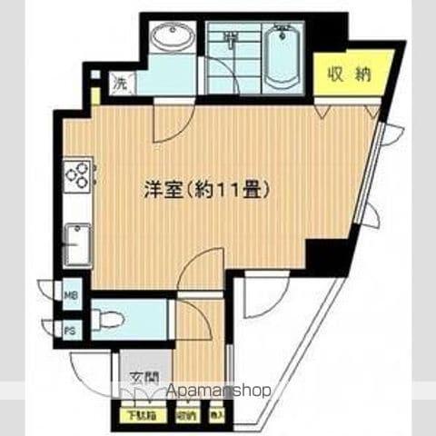 リシェ大井スカイビュー(ワンルーム/13階)の間取り写真