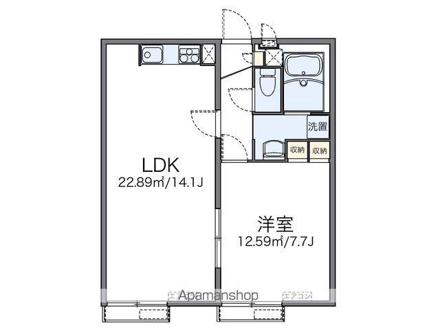 レオパレス北三国丘(1LDK/2階)の間取り写真