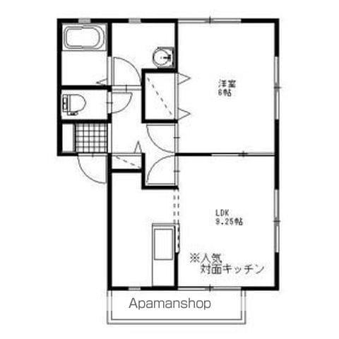 アゼリアⅡ(1LDK/1階)の間取り写真
