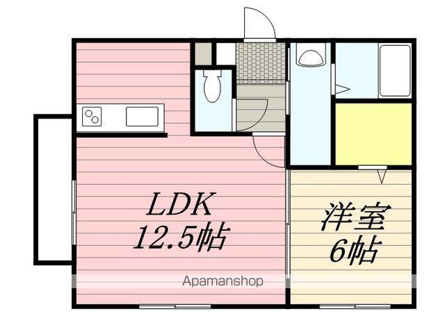 クラリス南平岸Ⅱ(1LDK/1階)の間取り写真