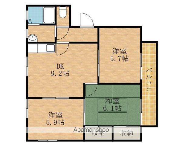 ガーデンタウン清水(3DK/2階)の間取り写真