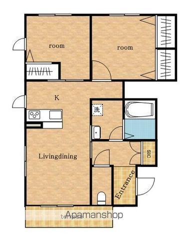 ありとほし館(2LDK/1階)の間取り写真