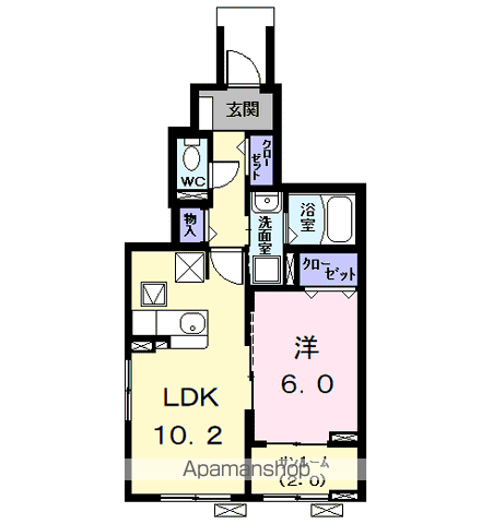 クレール・アンジュⅡ(1LDK/1階)の間取り写真