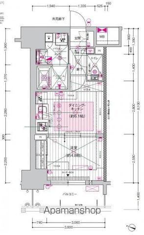 プレサンスロジェ名古屋駅GATEFRONT(1DK/8階)の間取り写真