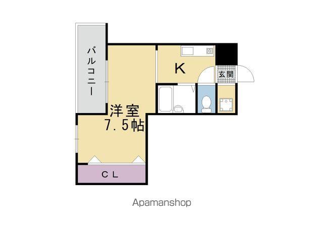 プランドール(1K/2階)の間取り写真