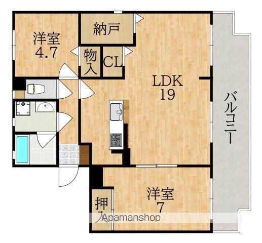 ローズガーデン学園前(2LDK/1階)の間取り写真
