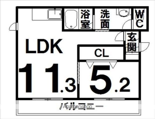 サニーアベニュー(1LDK/2階)の間取り写真