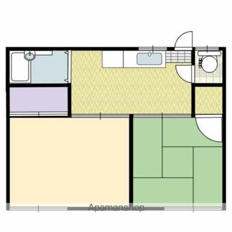 YOUコーポⅡ(2DK/2階)の間取り写真