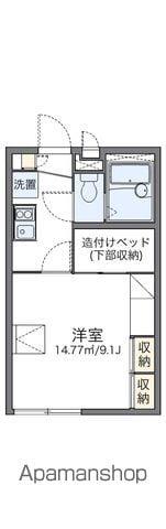 レオパレスカンタービレα(1K/1階)の間取り写真
