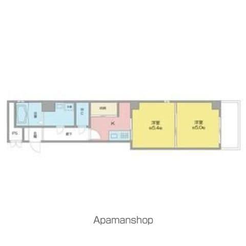 BS117ノース(2K/8階)の間取り写真