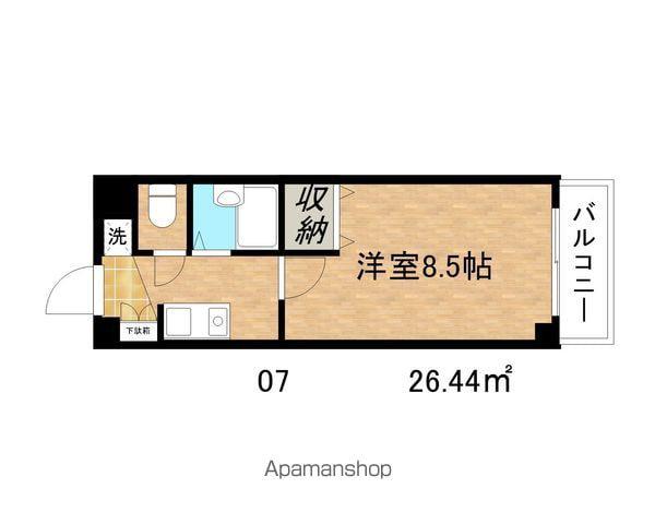 APEX FLAT R(1K/6階)の間取り写真