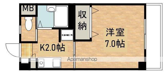 エクセレント矢野(1K/4階)の間取り写真