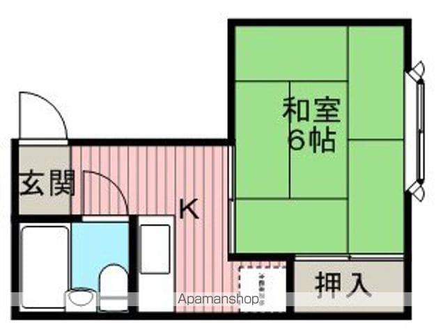 沢マンション(1K/4階)の間取り写真