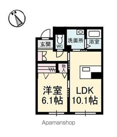 ベレオ ミルフィオーレ(1LDK/1階)の間取り写真