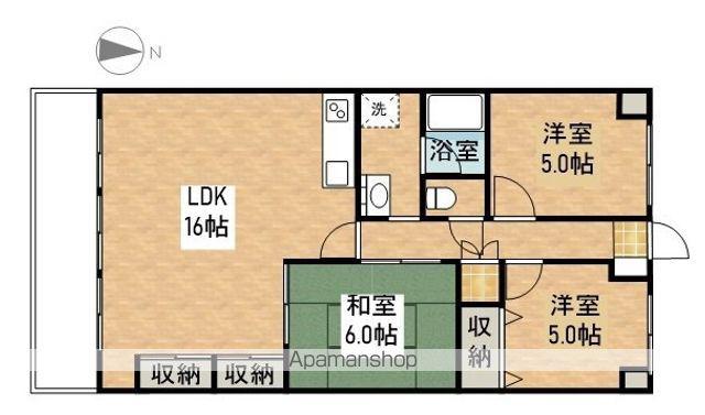 21ハイツ辰巳(3LDK/3階)の間取り写真