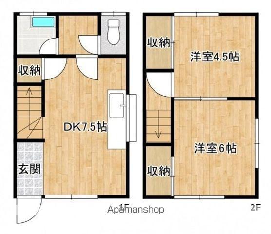 ＡＷＥＳＯＭＥ　ＴＡＧＡＴＡ(2DK)の間取り写真
