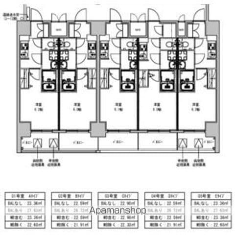 S-RESIDENCE野並駅前BROAD(1K/5階)の間取り写真