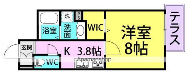 HEBEL MAISON 南武庫之荘(1K/1階)の間取り写真