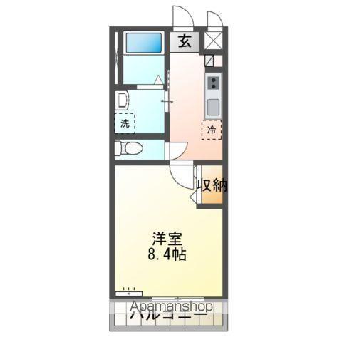 クレシア(1K/2階)の間取り写真