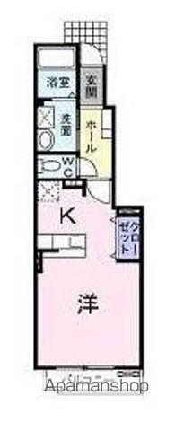 アクティフ神辺B(ワンルーム/1階)の間取り写真