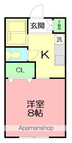 カルミア(1K/2階)の間取り写真