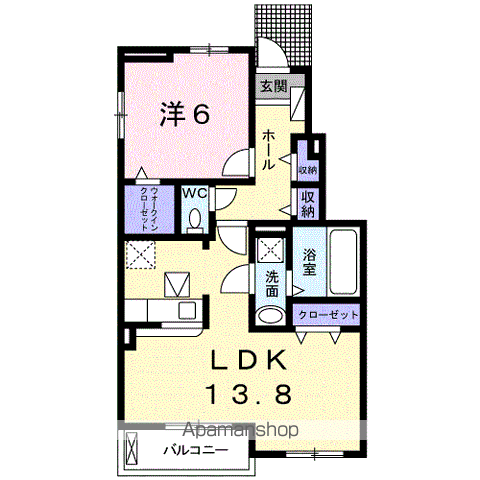 ラシュレ(1LDK/1階)の間取り写真