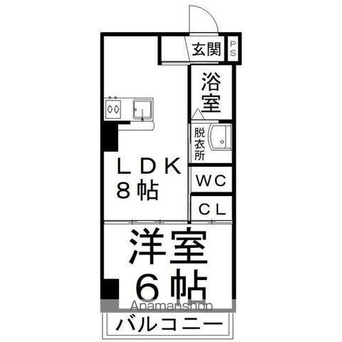 ラペズマンN4(1LDK/2階)の間取り写真