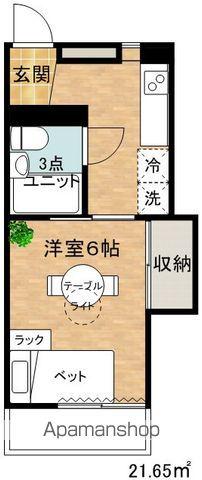 レジデンス美須々(1K/2階)の間取り写真