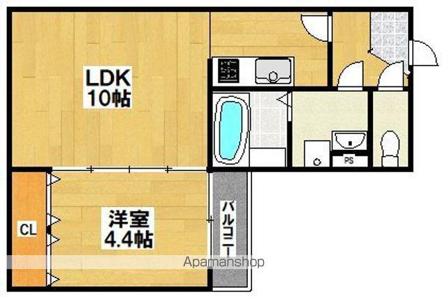 コスモクレスト清水丘(1LDK/1階)の間取り写真