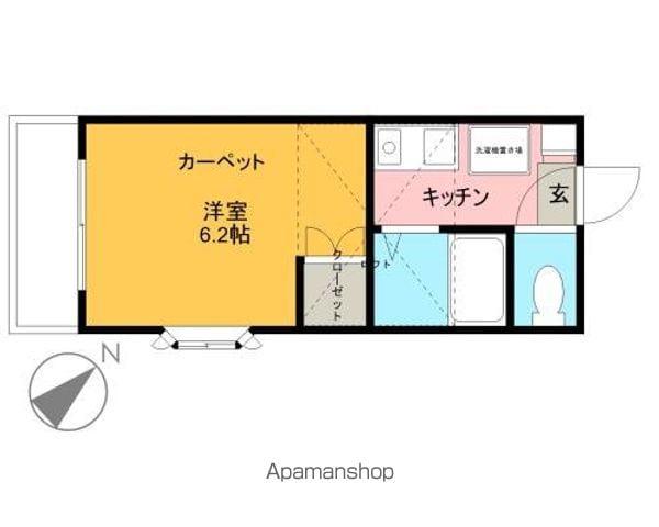 グローブ青山(1K/2階)の間取り写真