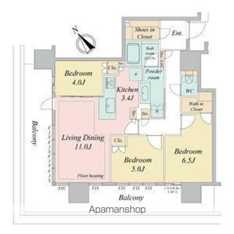 NAGOYA THE TOWER(3LDK/6階)の間取り写真