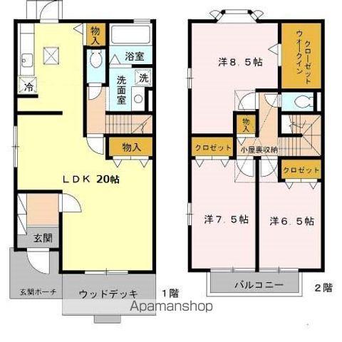 アロマコート　Ａ(3LDK)の間取り写真